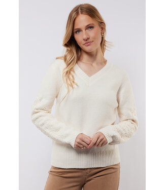 C&S The Label C&S Top Pullover Katja Wool White