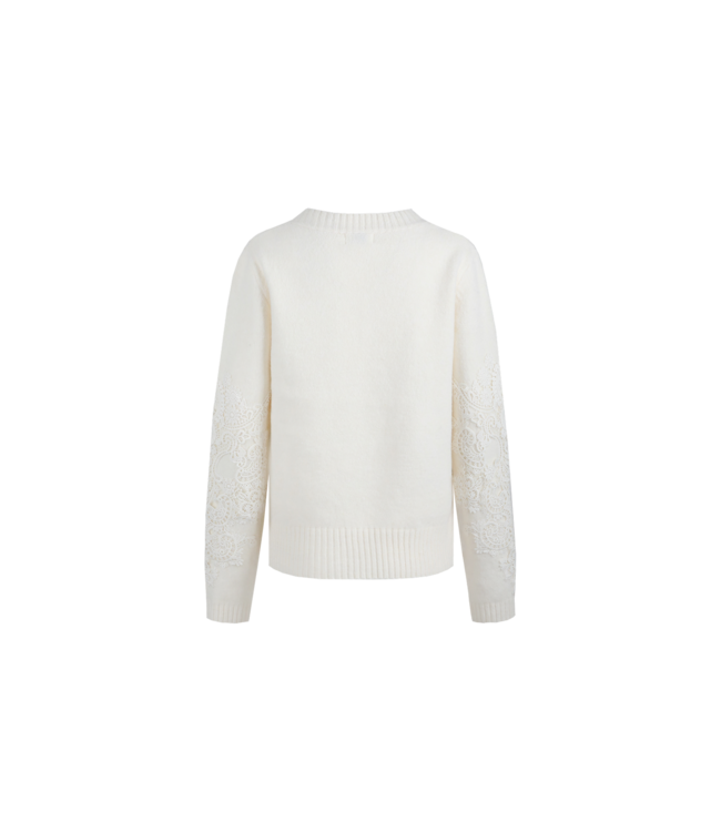 C&S Top Pullover Katja Wool White