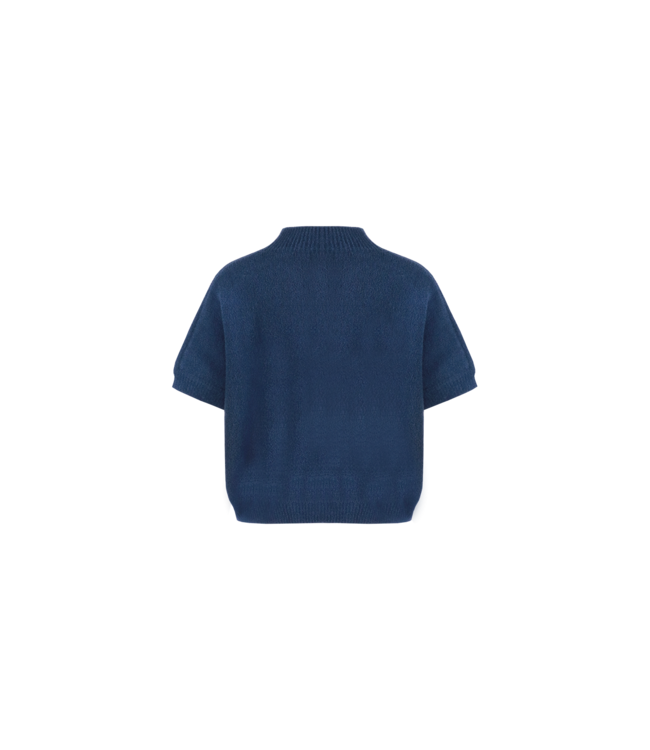 C&S Gilet Violette Knit Midnight Blue / Sand