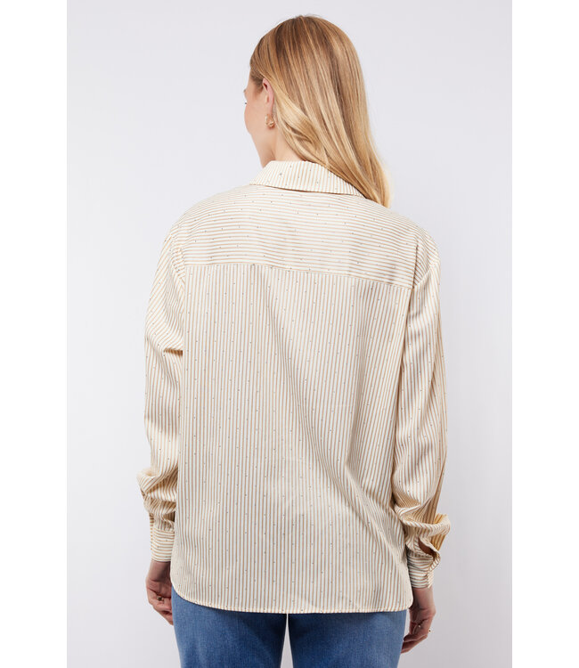 C&S Blouse Lyllith Offwhite / Light Camel