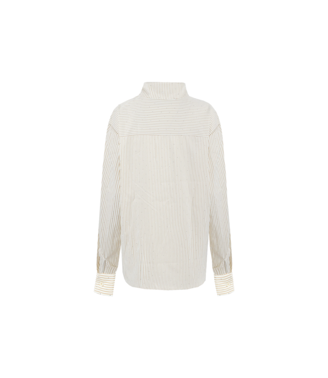 C&S Blouse Lyllith Offwhite / Light Camel