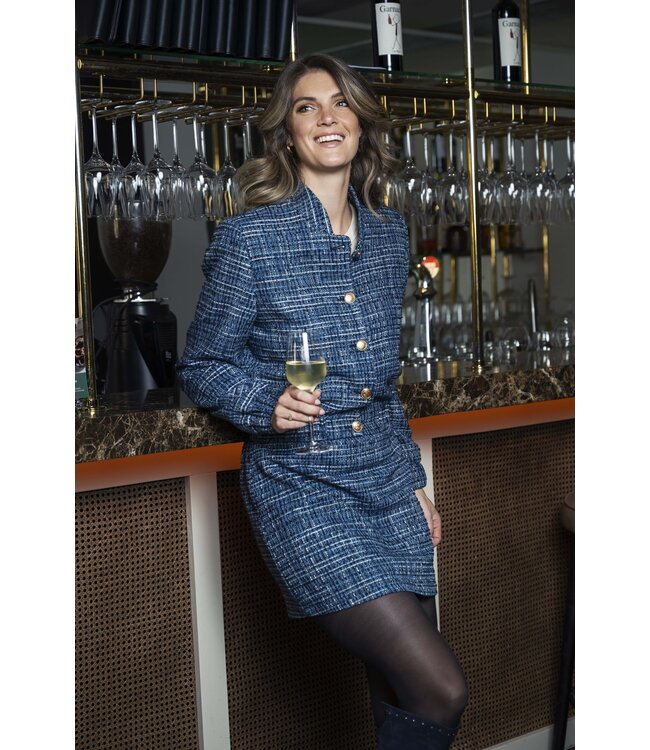 Elvira Bomber Jacket Romee Blue Boucle