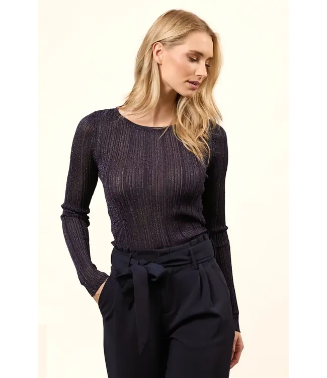 Lofty Manner Top Mabel Navy Blue