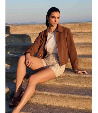 Morgan de toi Morgan Jacket Gpokel Tabac Brown