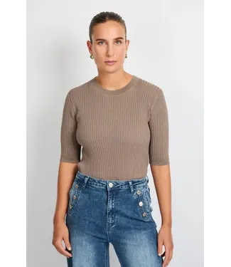 CS The Label C&S Top Anne Knit Pullover Bronze