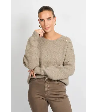 C&S The Label C&S Trui Kirsten Knit Pullover Bronze