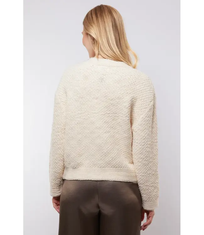 C&S Vest Charlotte Knit Wool White