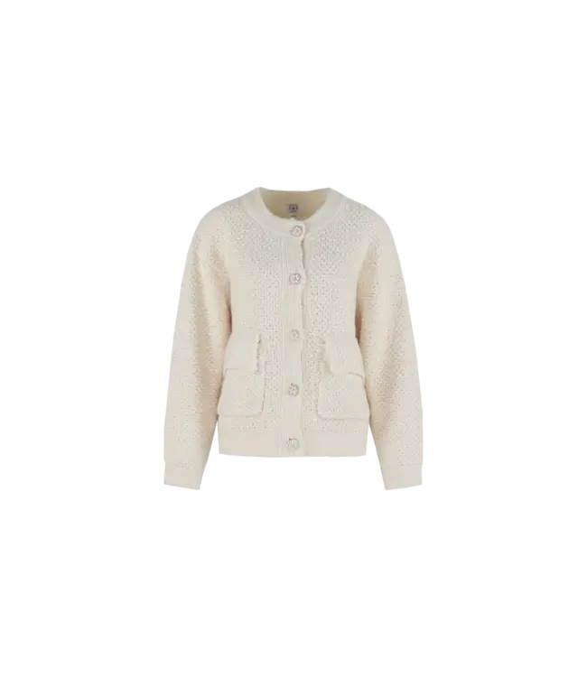 C&S Vest Charlotte Knit Wool White