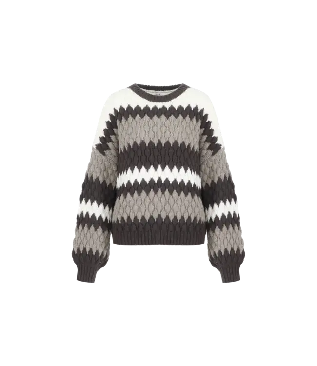 C&S Trui Kool Knit Dark Chocolate/Bronze