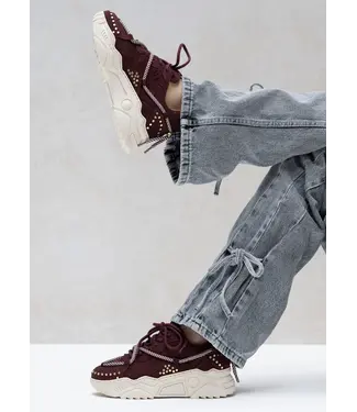 DWRS Label DWRS Sneaker Jupiter Studs Bordeaux