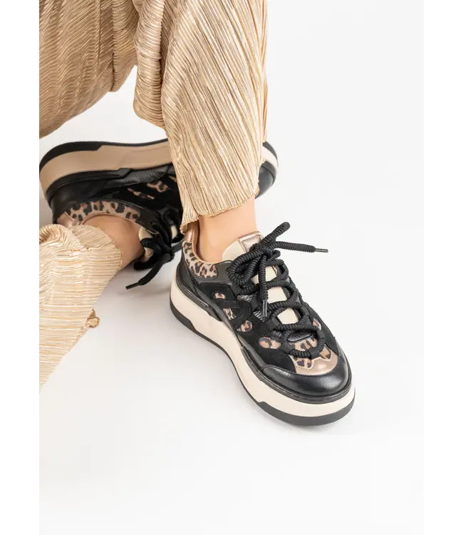 DWRS Sneaker Walton Leopard Black / Beige