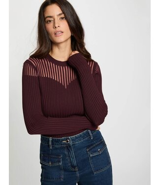 Morgan de toi Morgan Top Mamdo Prune Bordeaux