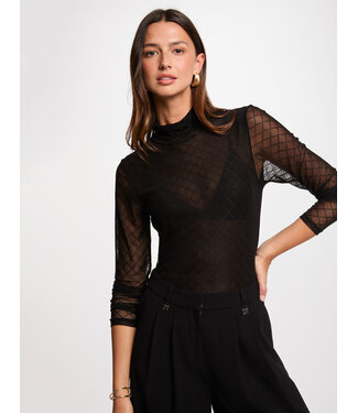 Morgan de toi Morgan Top Tmesh Black