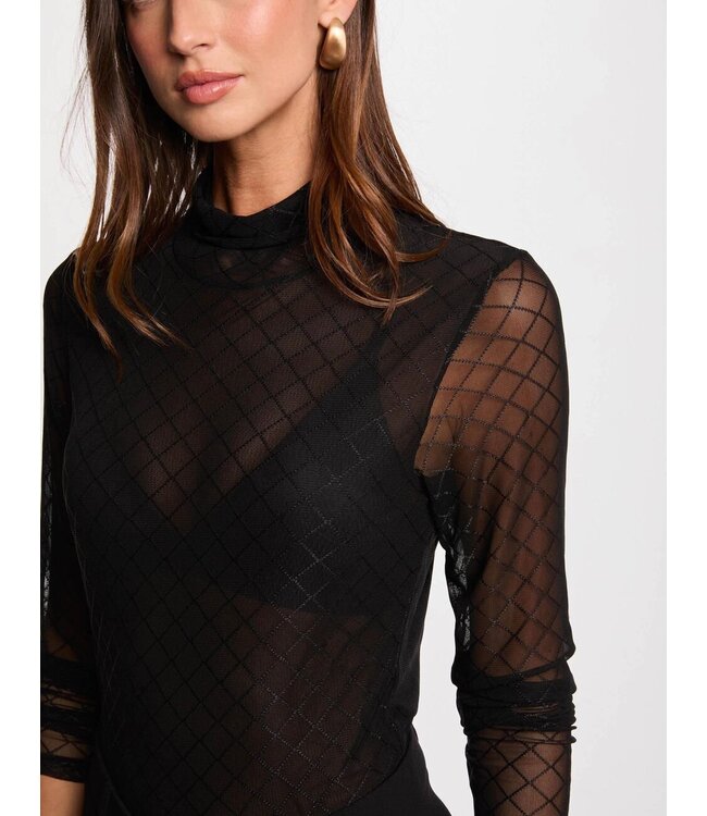 Morgan Top Tmesh Black