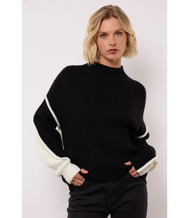 Fluresk Trui Zalika Knit Black/Offwhite