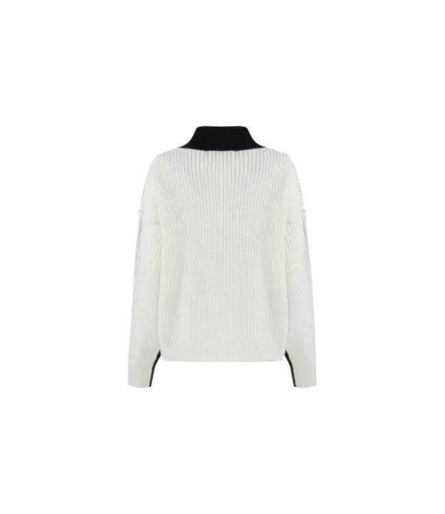 Fluresk Trui Zalika Knit Black/Offwhite
