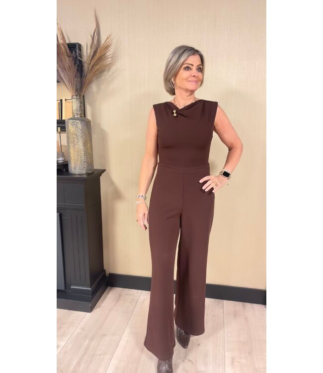 Rinascimento Jumpsuit Lucy Chocolate Brown