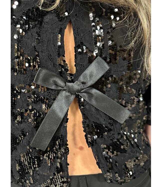 Rinascimento Top Kathy Glitter Black