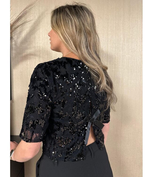 Rinascimento Top Kathy Glitter Black