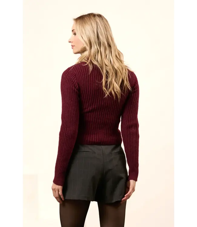 Lofty Manner Trui Katja Burgundy Red