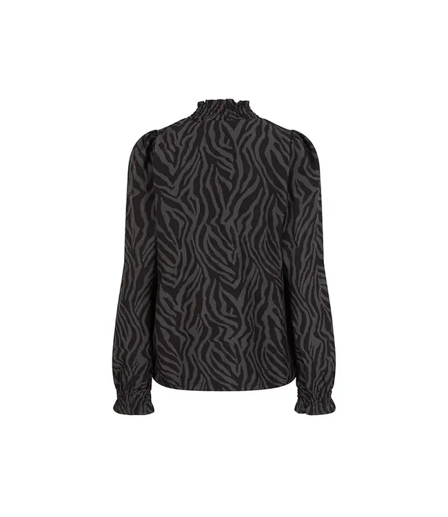 Lofty Manner Blouse Tova Grey Zebra Print