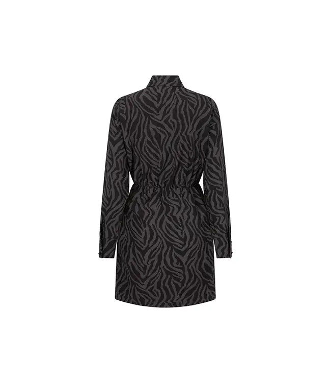 Lofty Manner Jurk Kari Grey Zebra Print