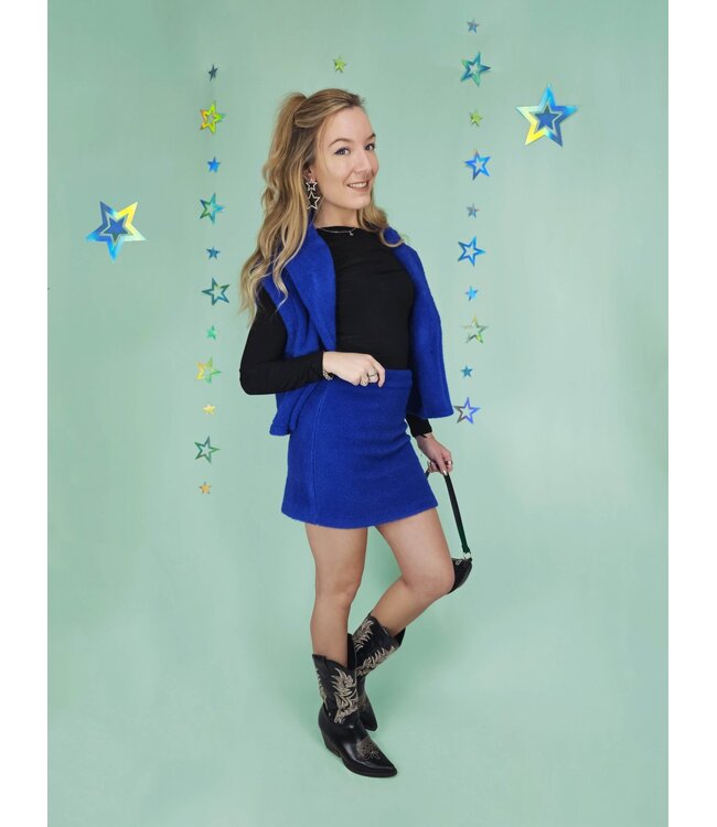 Zoen Gilet Elvie Fluffy Cobalt Blue XS
