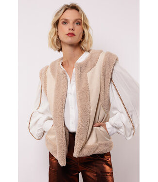 Fluresk Fluresk Gilet Reese Warm Taupe
