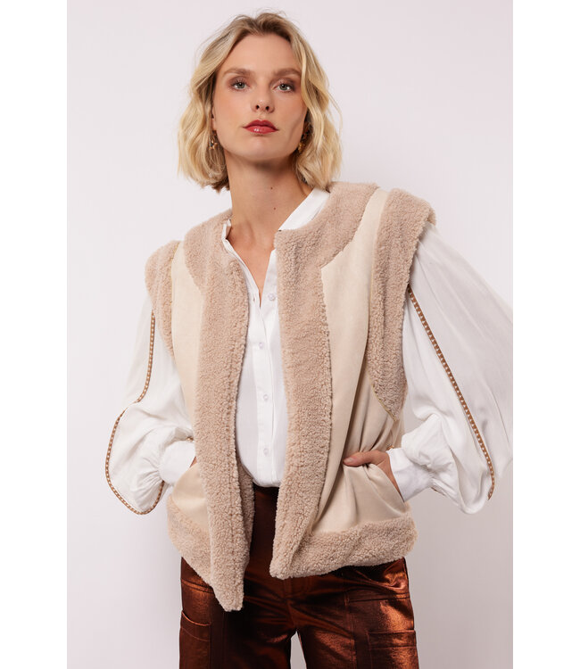 Fluresk Gilet Reese Warm Taupe
