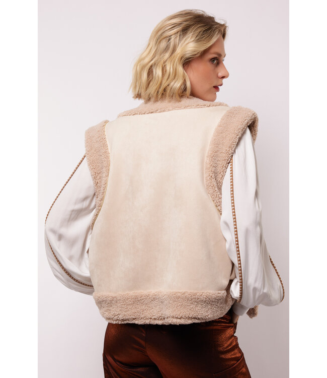 Fluresk Gilet Reese Warm Taupe