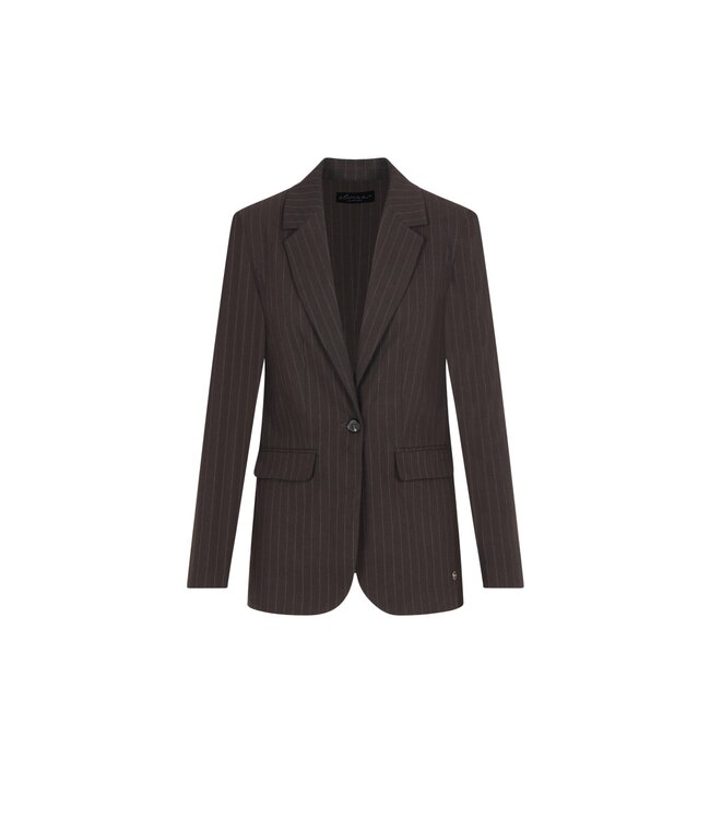 Elvira Blazer Madde Stripe Chocolate