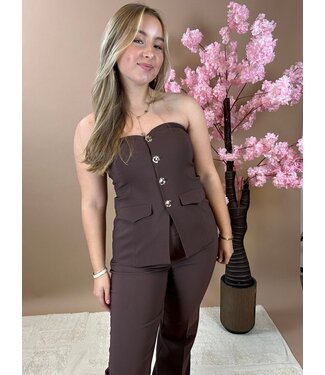 Rinascimento Rinasicmento Top Clara Chocolate Brown