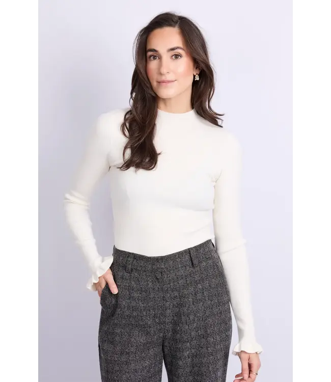 C&S Trui Astrid Knit Pullover Wool White