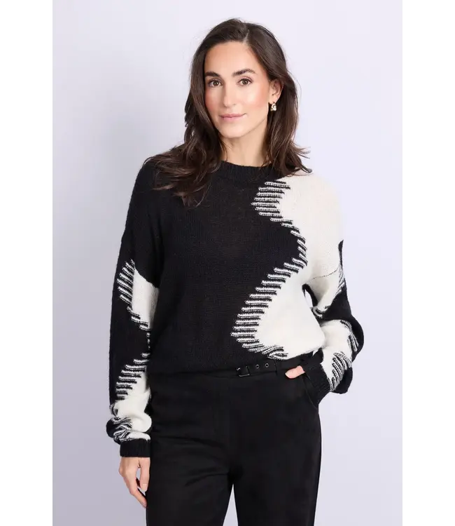 C&S Trui Karly Black / Wool White