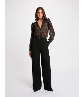 Morgan de toi Morgan Blouse Cood.f Black / Camel