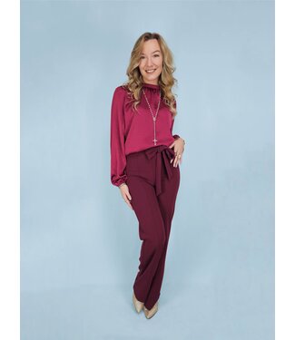 Zoen Woman Zoen Broek Britt Bordeaux