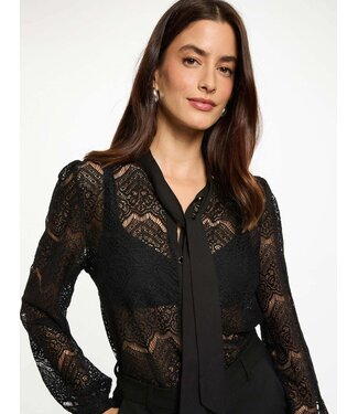 Morgan de toi Morgan Blouse Tgrapho Black