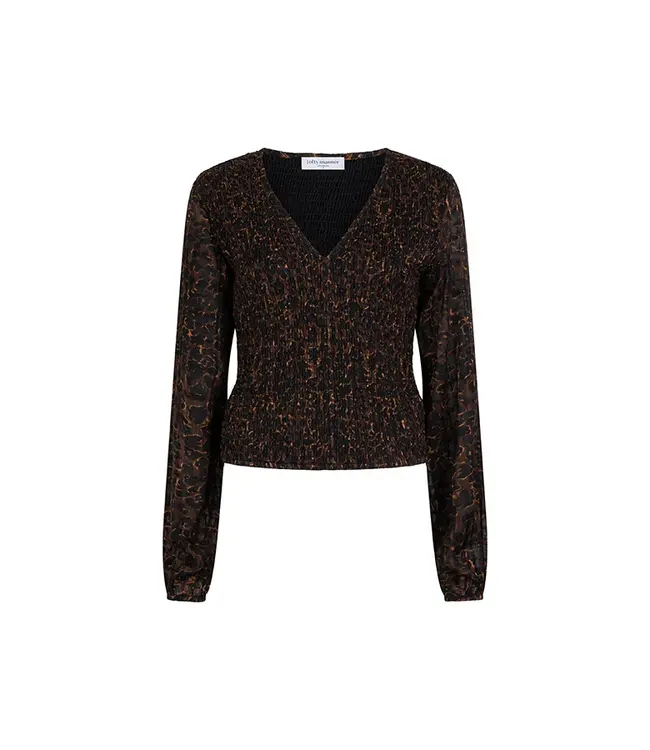 Lofty Manner Top Signe Brown Panther Print
