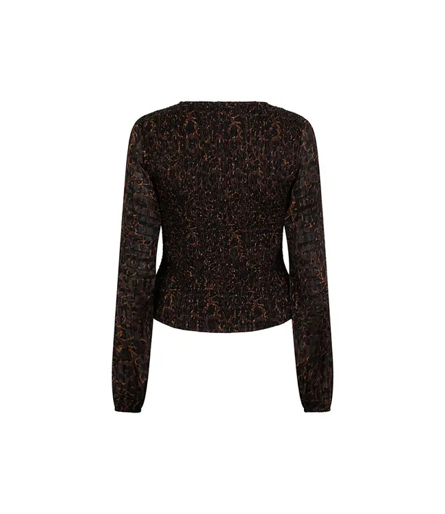 Lofty Manner Top Signe Brown Panther Print