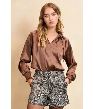 Lofty Manner Lofty Manner Blouse Tyra Dark Brown