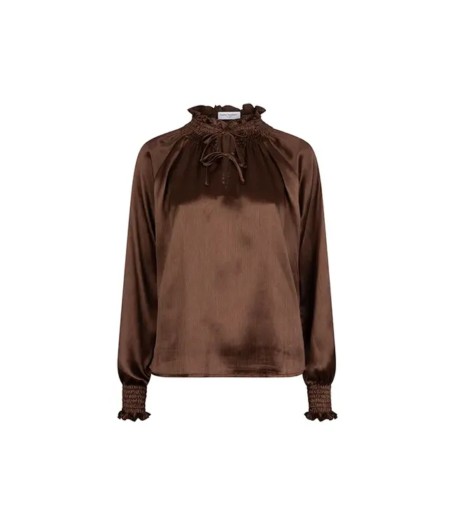 Lofty Manner Blouse Tyra Dark Brown