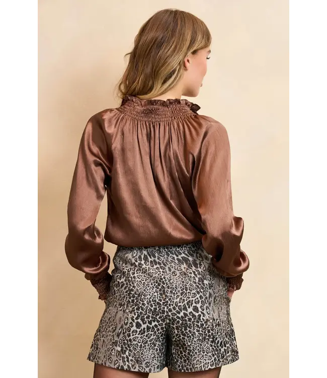 Lofty Manner Blouse Tyra Dark Brown