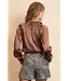 Lofty Manner Blouse Tyra Dark Brown