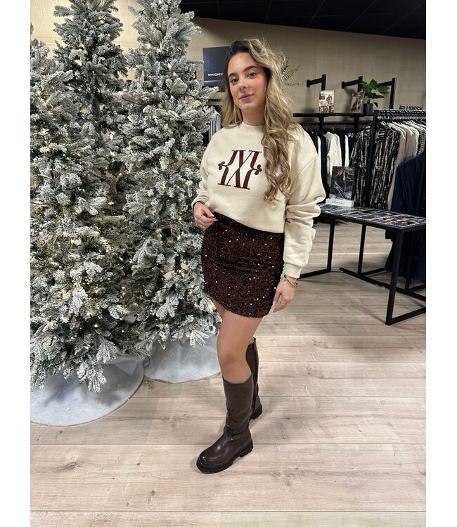 Rok Luna Glitter Dark Brown