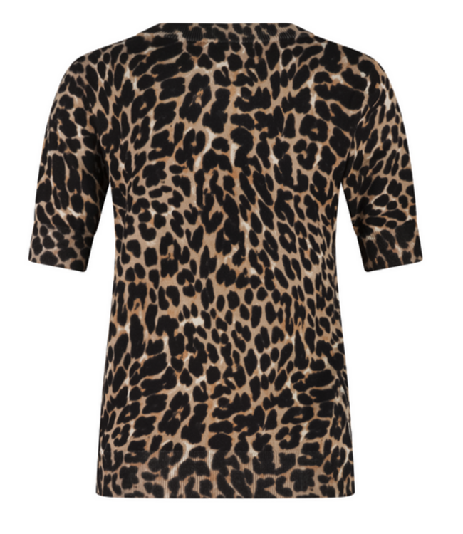 Lady Day Top Sage Leopard Print