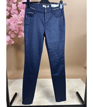 Morgan de toi Morgan Broek Palona Coated Dark Blue