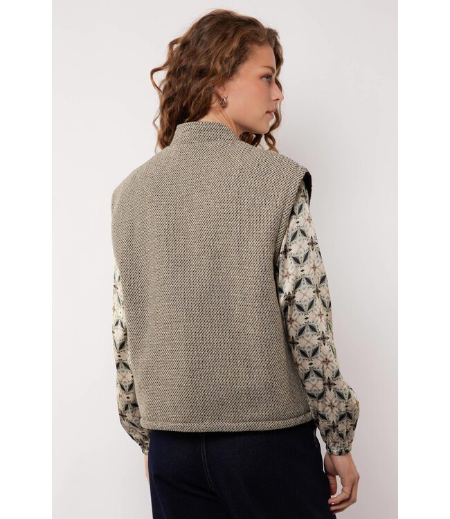 G-maxx Gilet Kamala Black / Olive Green