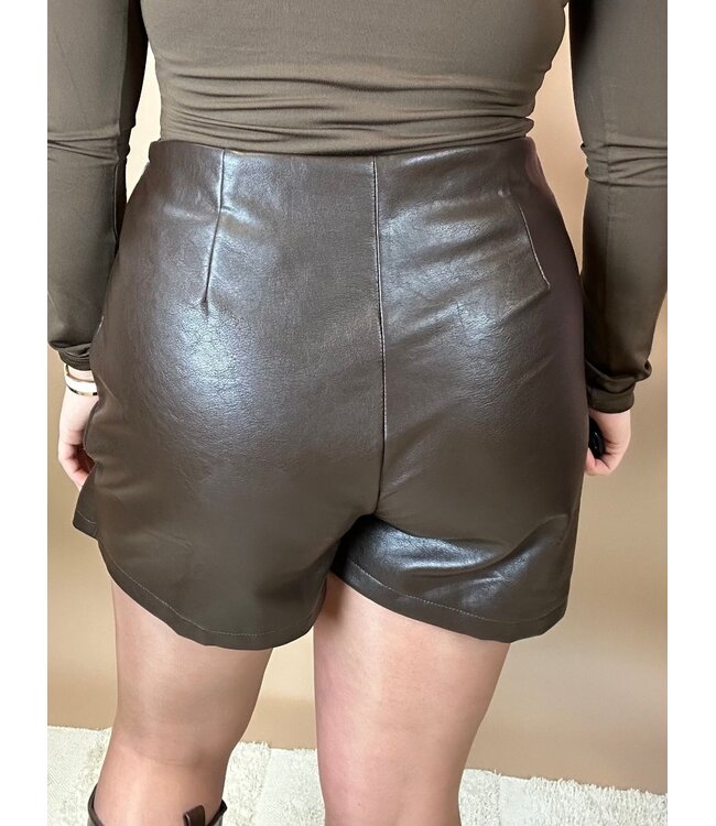 IM Skort PU Leather Brown