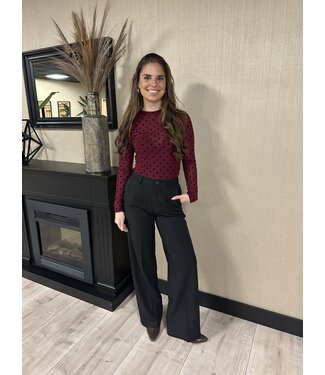 IM IM Top Dots Bordeaux