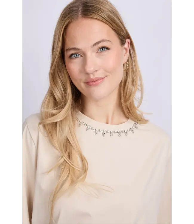 C&S T-shirt Talysa Sand